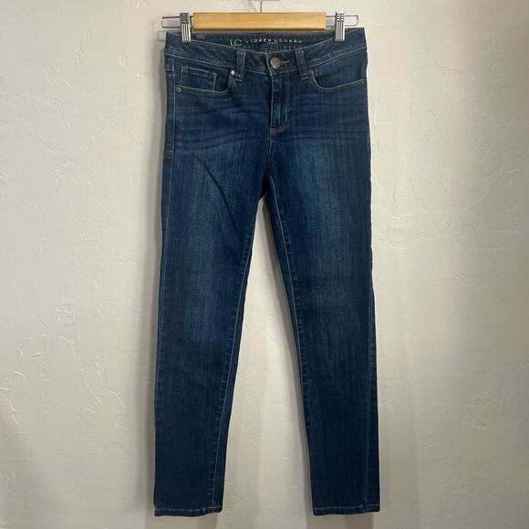 LC Lauren Conrad Jeans Women's Size 2 Blue Denim Skinny Pants Low Rise Pockets - Picture 1 of 6